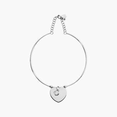 Bracelet Jonc Ylla Argent Blanc Oxyde De Zirconium