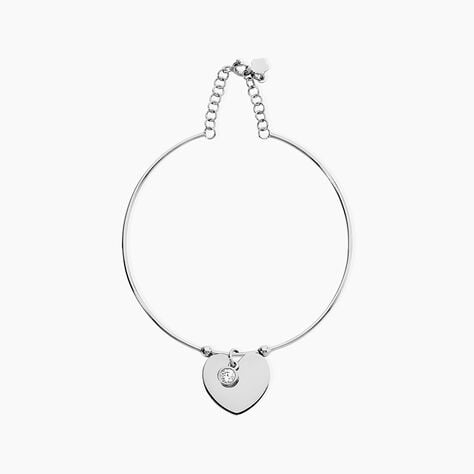 Bracelet Jonc Ylla Argent Blanc Oxyde De Zirconium - Bracelets joncs Femme | Histoire d&rsquo;Or