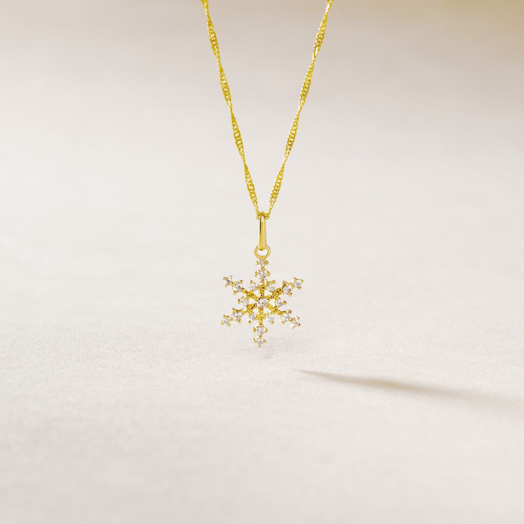 Pendentif Khadya Or Jaune Oxyde De Zirconium - Pendentifs Femme | Histoire d&rsquo;Or