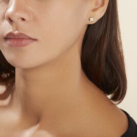 Boucles D'oreilles Puces Or Jaune Laurissa Diamants - Clous d'oreilles Femme | Histoire d’Or