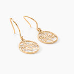 Boucles D'oreilles Pendantes Plaqu&eacute; Or Jaune Galvina - Boucles d'oreilles fantaisie Femme | Histoire d&rsquo;Or