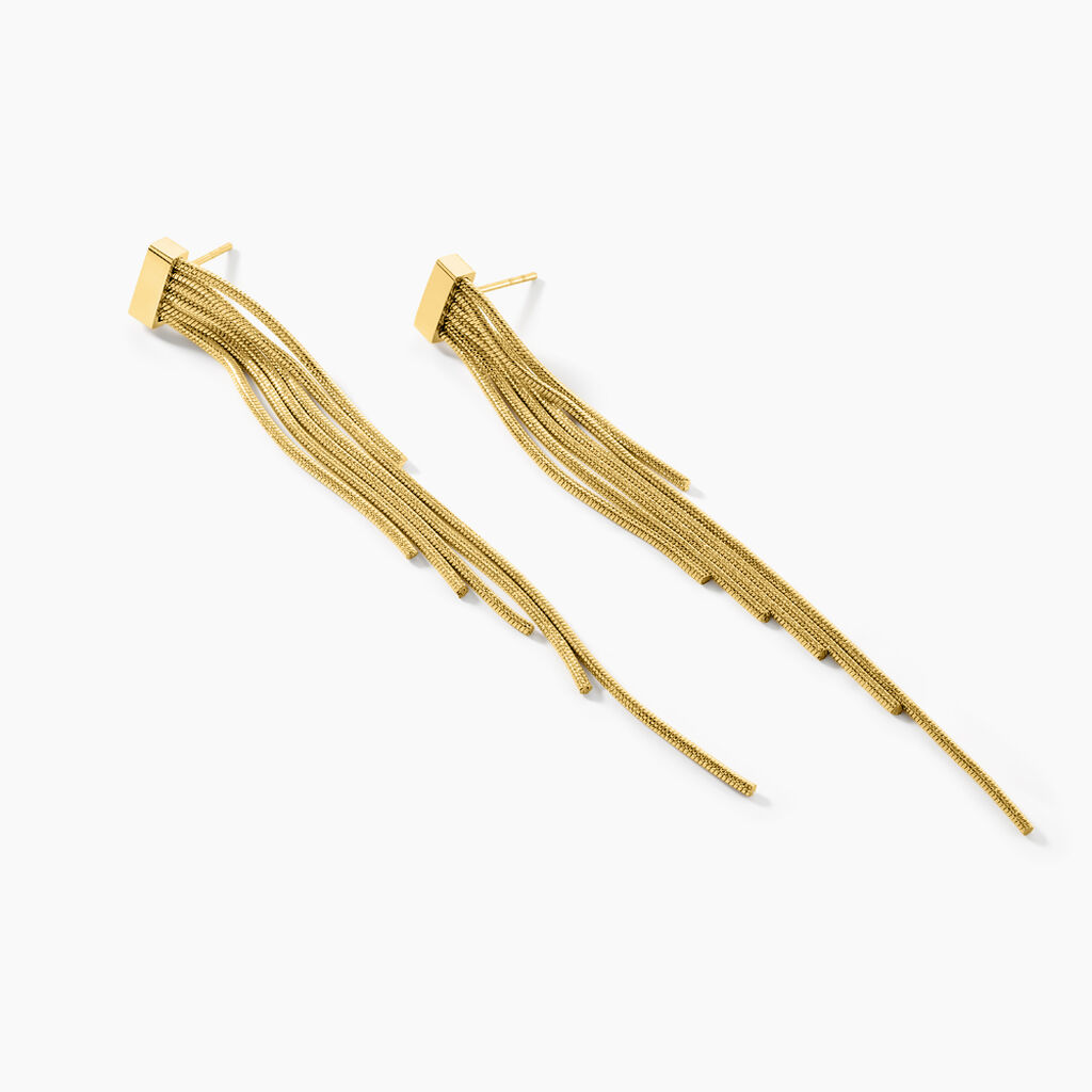 Boucles D'oreilles Pendantes Josephine Acier Doré - Boucles d'oreilles fantaisie Femme | Histoire d’Or