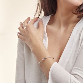 Bracelet Jonc Deva Argent Blanc Oxyde De Zirconium - Bracelets fantaisie Femme | Histoire d’Or