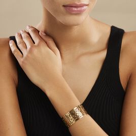 Bracelet Manchette Brenda Acier Jaune - Bracelets fantaisie Femme | Histoire d’Or
