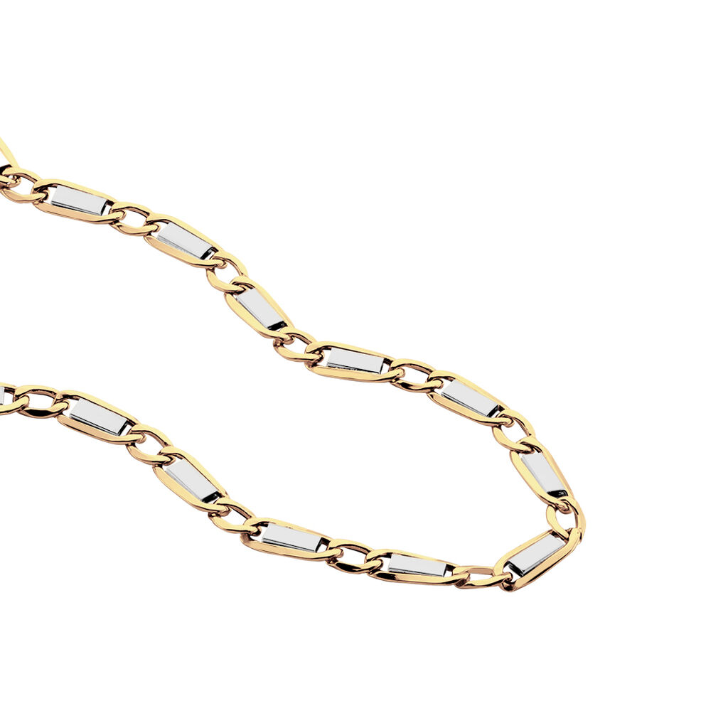 Collier Danae Plaquette Or Bicolore - Chaines Homme | Histoire d&rsquo;Or