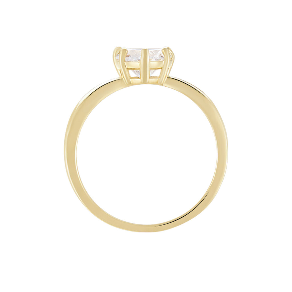 Bague Minos Plaqué Or Oxyde De Zirconium - Bagues solitaires Femme | Histoire d’Or