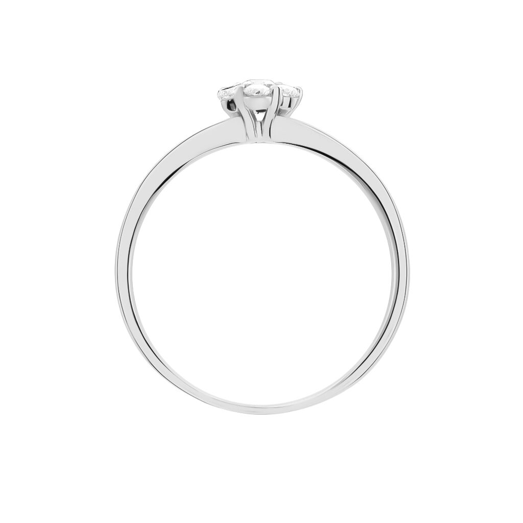 Bague Magnolia Or Blanc Diamant - Bagues avec pierre Femme | Histoire d&rsquo;Or