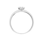 Bague Magnolia Or Blanc Diamant - Bagues avec pierre Femme | Histoire d&rsquo;Or