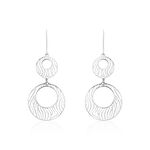 Boucles D'oreilles Pendantes Africa Argent Blanc - Boucles d'oreilles fantaisie Femme | Histoire d&rsquo;Or