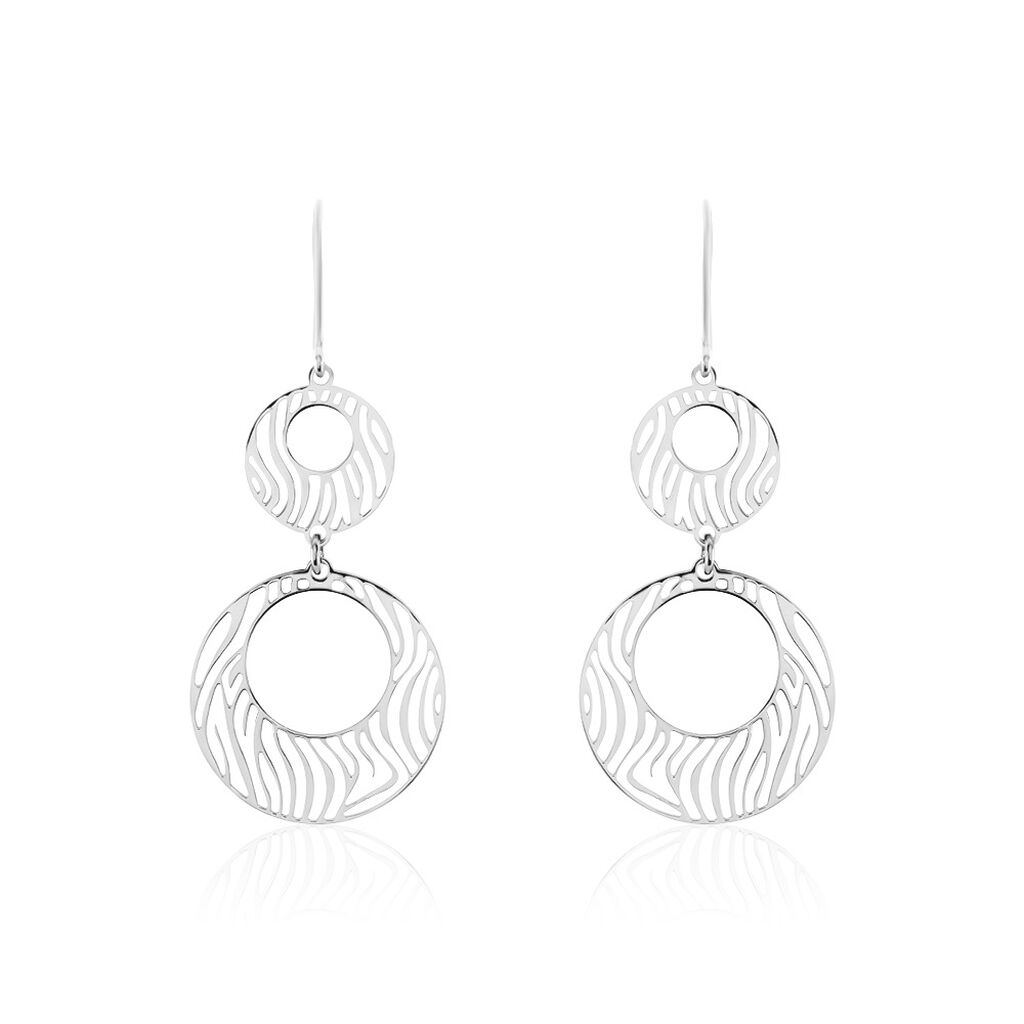 Boucles D'oreilles Pendantes Africa Argent Blanc - Boucles d'oreilles fantaisie Femme | Histoire d’Or