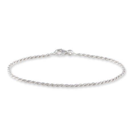 Bracelet Cacilda Maille Corde Argent Blanc - Bracelets cha&icirc;ne Femme | Histoire d&rsquo;Or