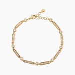 Bracelet Plaqu&eacute; Or Epilobe Oxydes De Zirconium - Bracelets Femme | Histoire d&rsquo;Or