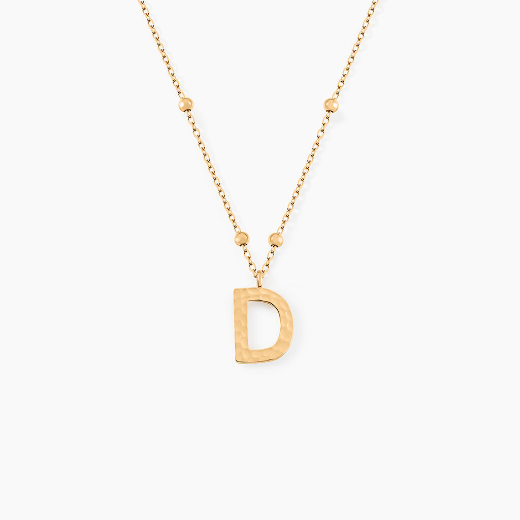 Collier Plaqu&eacute; Or Jaune Lettra - Bijoux sans pierre Femme | Histoire d&rsquo;Or
