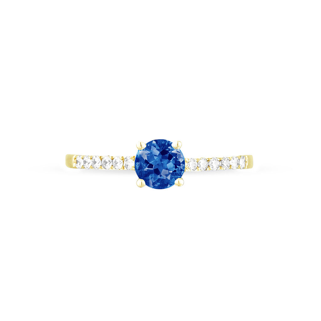 Bague Manon Or Jaune Saphir Et Diamant - Bagues solitaires Femme | Histoire d’Or