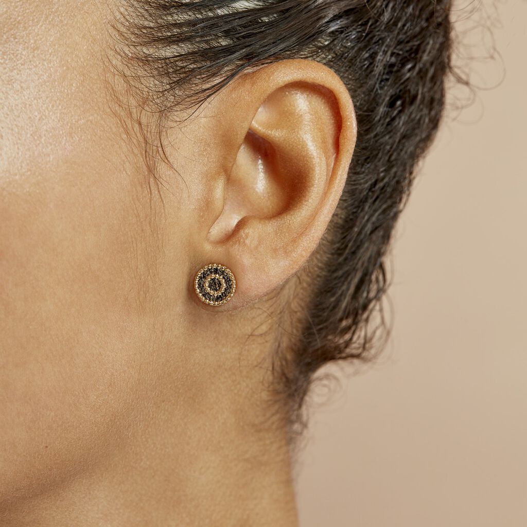 Boucles D'oreilles Puces Laria Plaqué Or Jaune - Boucles d'oreilles fantaisie Femme | Histoire d’Or