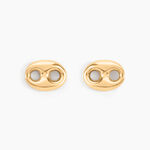 Boucles D'oreilles Puces Cara Grain De Cafe Or Jaune - Clous d'oreilles Femme | Histoire d&rsquo;Or