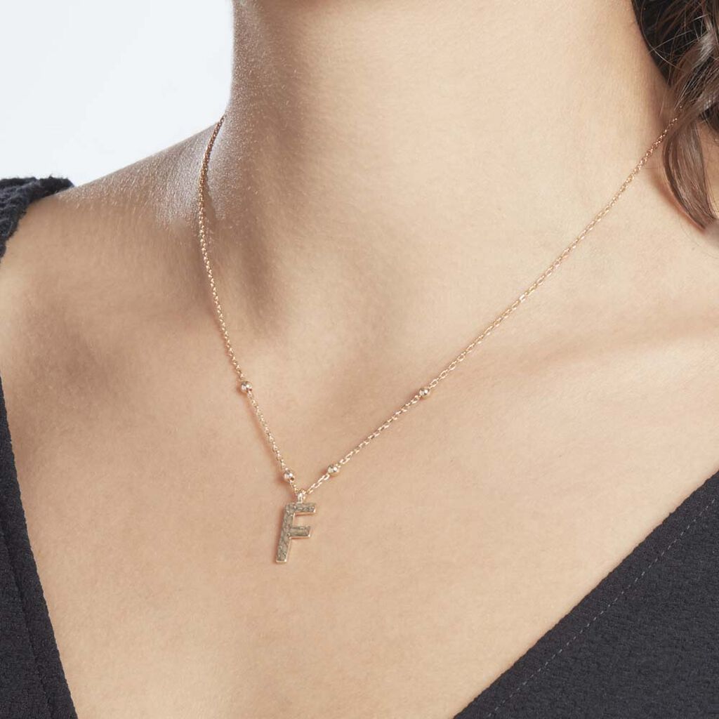 Collier Plaqué Or Jaune Lettra - Colliers fantaisie Femme | Histoire d’Or