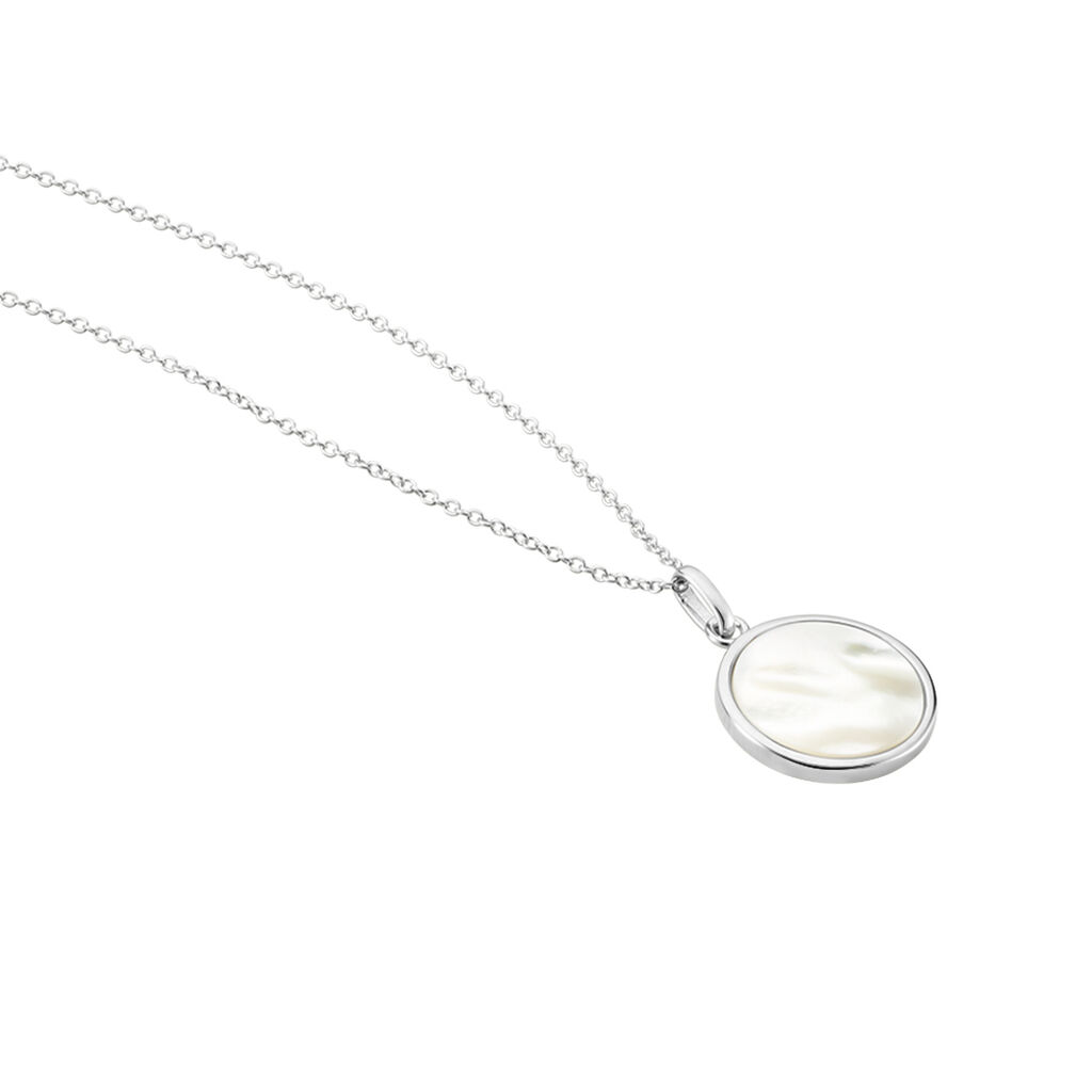 Collier Sa&uuml;l Argent Blanc Nacre - Colliers fantaisie Femme | Histoire d&rsquo;Or