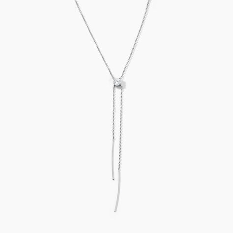 Collier Erika Argent Blanc Oxyde De Zirconium - Colliers fantaisie Femme | Histoire d’Or