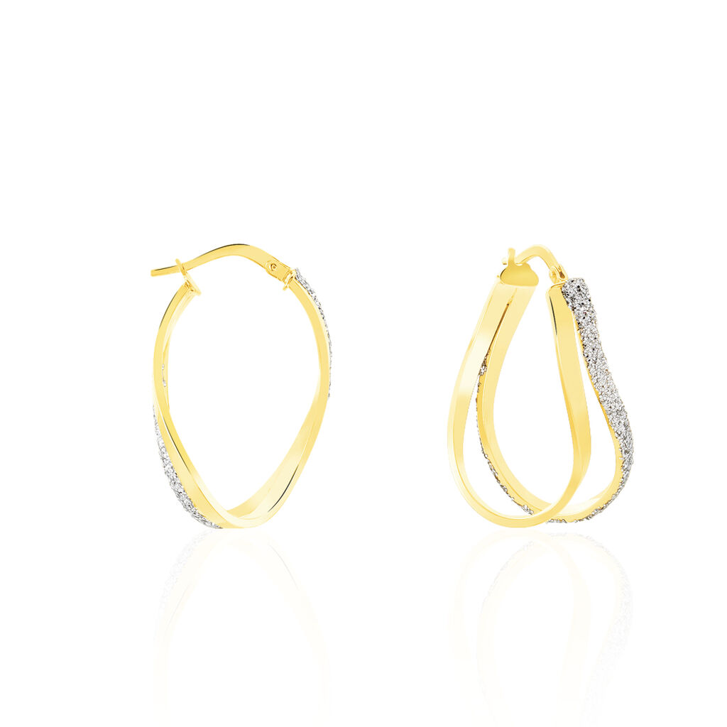 Cr&eacute;oles Ianis Or Bicolore - Boucles d'oreilles cr&eacute;oles Femme | Histoire d&rsquo;Or