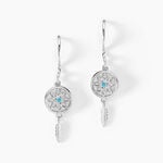 Cr&eacute;oles Islene Argent Blanc Oxyde De Zirconium - Boucles d'oreilles cr&eacute;oles Femme | Histoire d&rsquo;Or