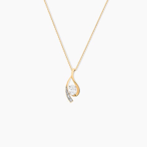 Collier Or Jaune Sagesse Oxydes De Zirconium - Colliers Femme | Histoire d&rsquo;Or