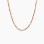 Collier Capucin Or Rose Maille Marine Plate - Chaines Femme | Histoire d&rsquo;Or