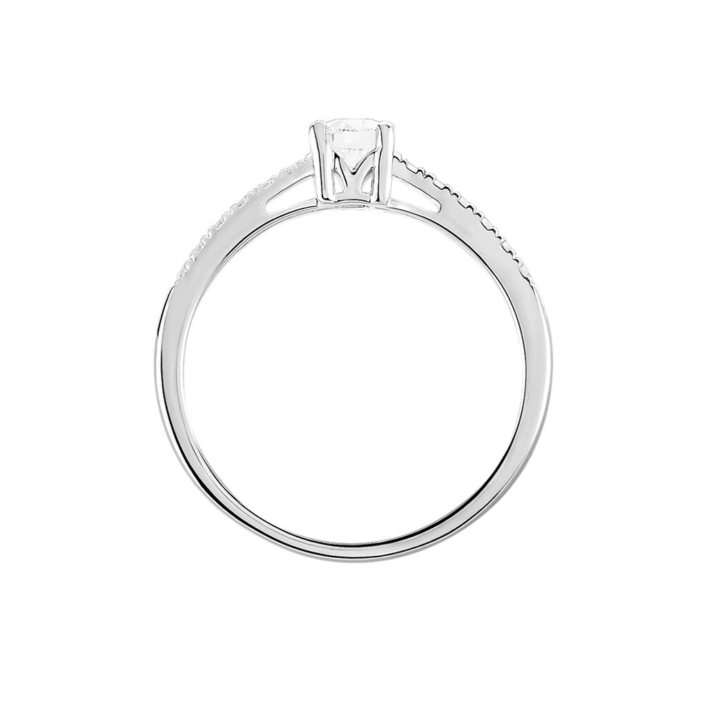 Bague Eliisa Or Blanc Diamant - Bagues solitaires Femme | Histoire d&rsquo;Or