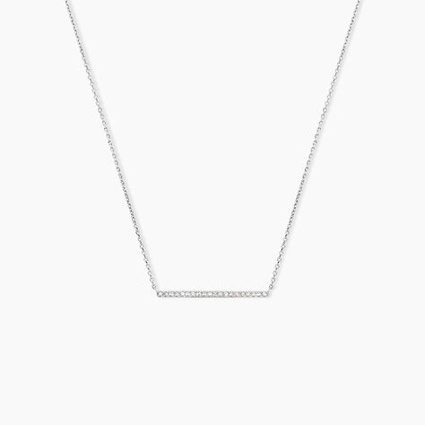 Collier Alayna Or Blanc Diamant - Colliers Femme | Histoire d&rsquo;Or