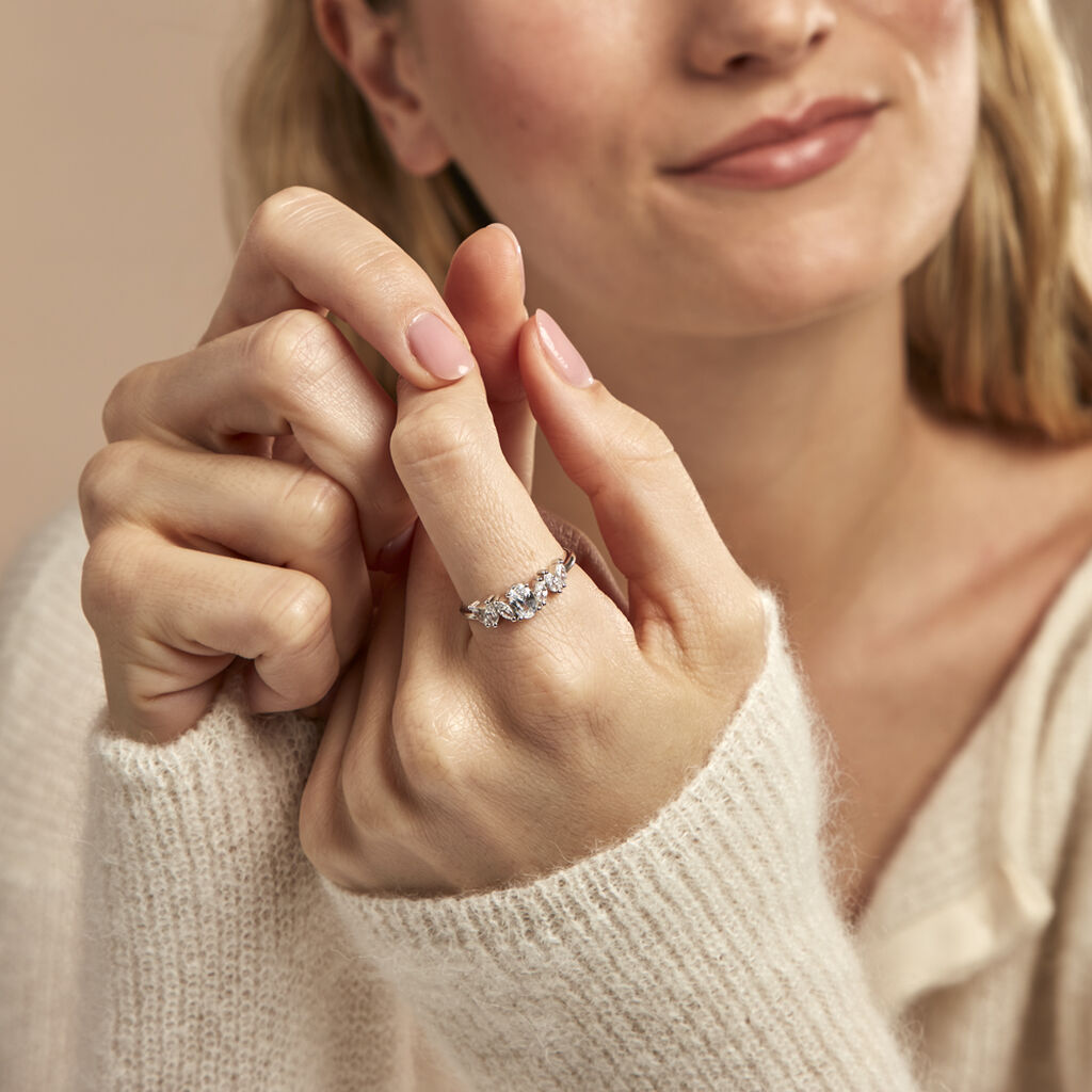Bague Winter Sweetness Argent Blanc Oxyde De Zirconium - Bagues solitaires Femme | Histoire d’Or