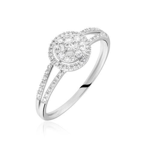 Bague Or Blanc Collection 1986 Diamants - Bagues avec pierre Femme | Histoire d’Or