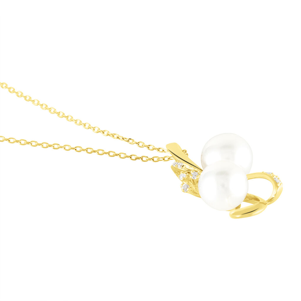 Collier Wandula Or Jaune Perle De Culture Et Diamant - Colliers Femme | Histoire d’Or