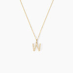 Pendentif Lettre W Or Jaune Oxyde - Pendentifs Famille | Histoire d&rsquo;Or
