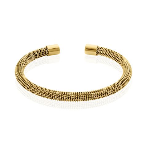 Bracelet Jonc Acier Doré Sibil - Bracelets joncs Femme | Histoire d’Or