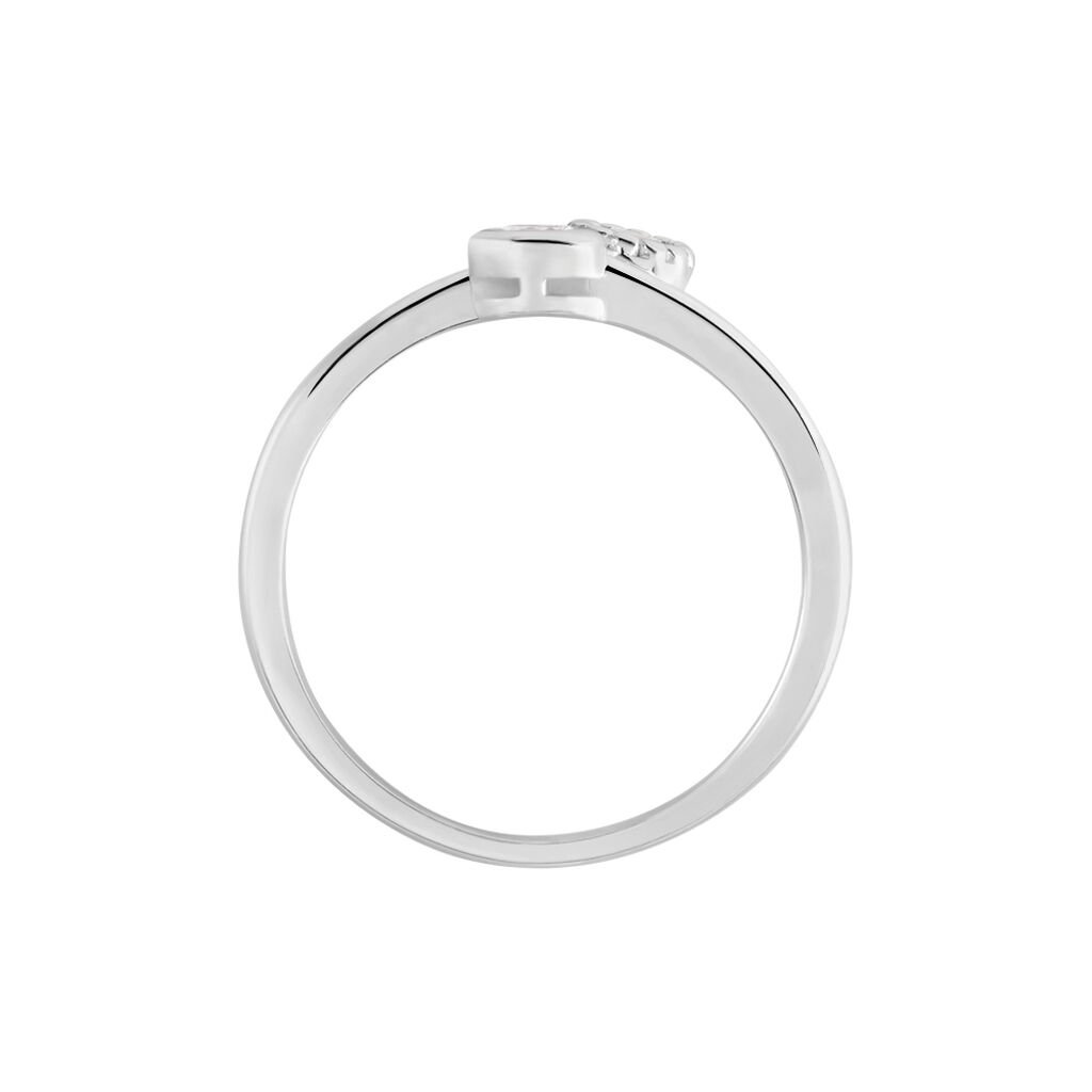 Bague Ajustable Mechte 1 Argent Blanc Oxyde De Zirconium - Bagues avec pierre Femme | Histoire d&rsquo;Or