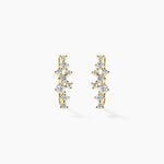 Boucles D'oreilles Puces Orlando Or Jaune Diamant Synth&eacute;tique - Clous d'oreilles Femme | Histoire d&rsquo;Or