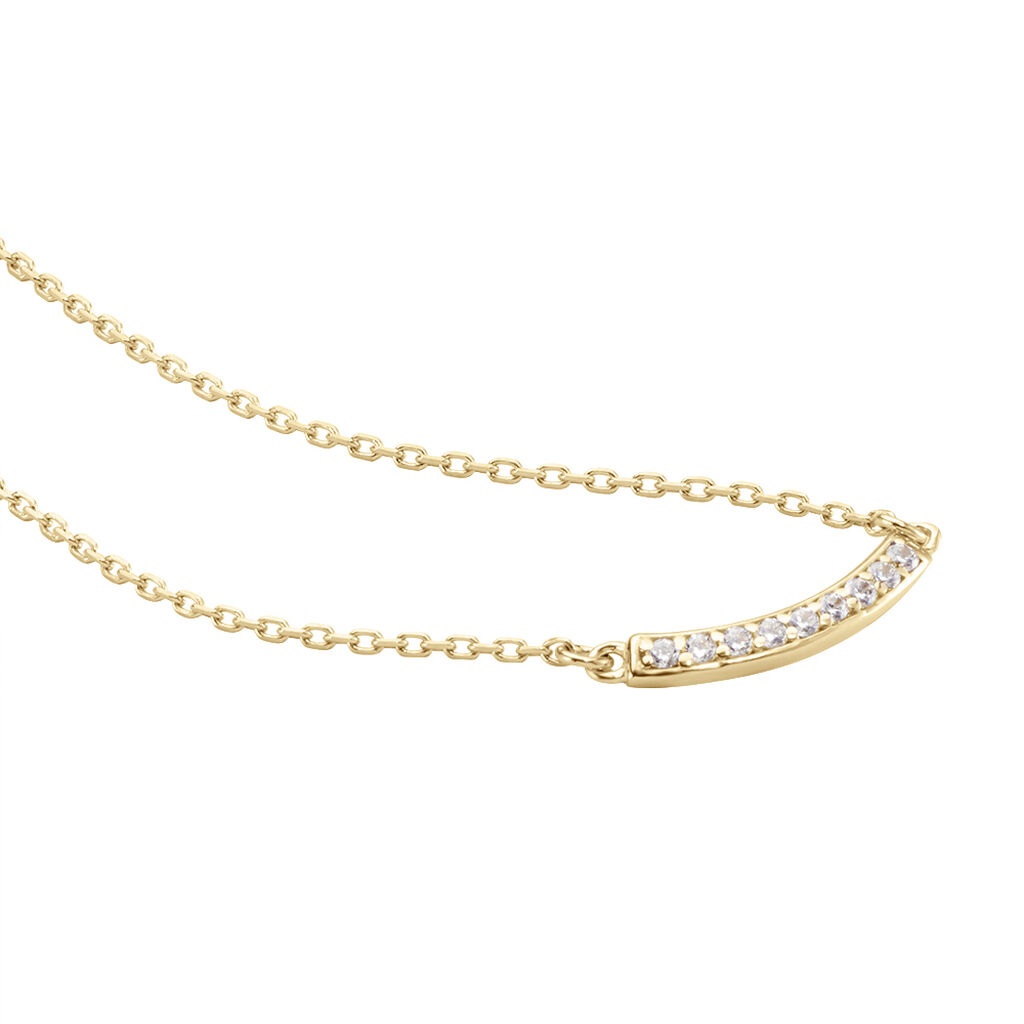 Collier Plaqué Or Kumb Oxydes De Zirconium - Colliers fantaisie Femme | Histoire d’Or