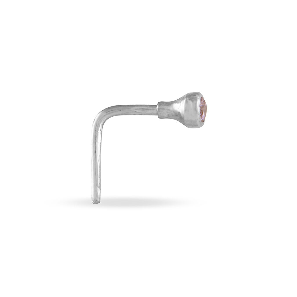 Piercing De Nez Fethi Serti Clos Or Blanc Oxyde De Zirconium - Piercing Nez Femme | Histoire d&rsquo;Or