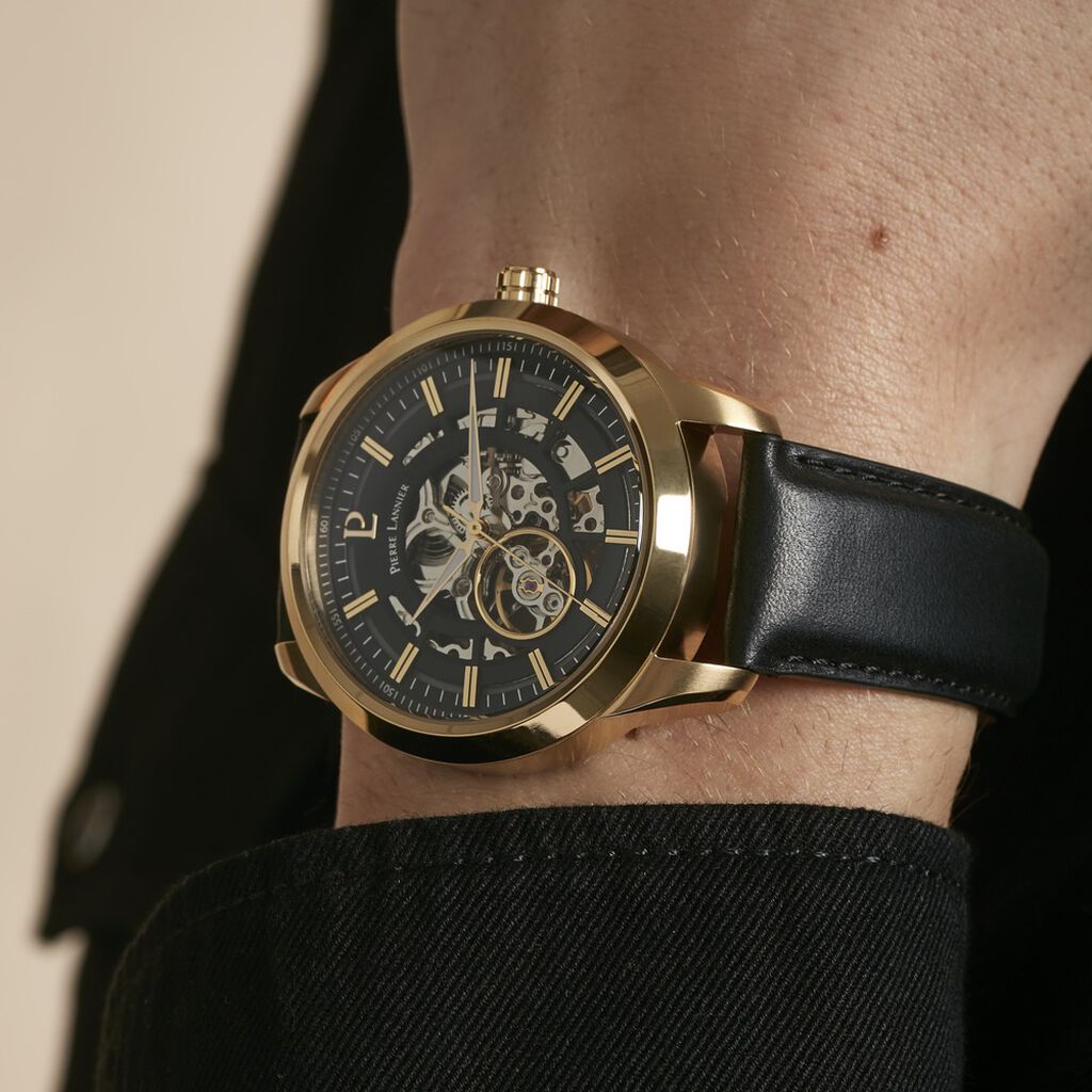 Montre Pierre Lannier Automatique Noir - Montres Homme | Histoire d’Or