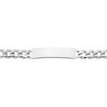 Bracelet Identit&eacute; Casper Argent Blanc - Gourmettes Femme | Histoire d&rsquo;Or