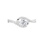 Bague Lines Argent Blanc Oxyde De Zirconium - Bagues solitaires Femme | Histoire d&rsquo;Or
