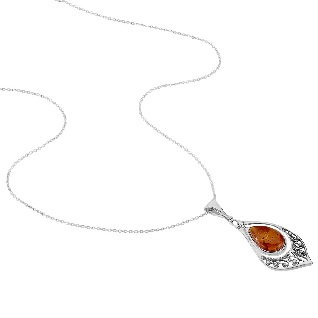 Collier Argent Blanc Doralyn Ambre - Colliers Femme | Histoire d’Or