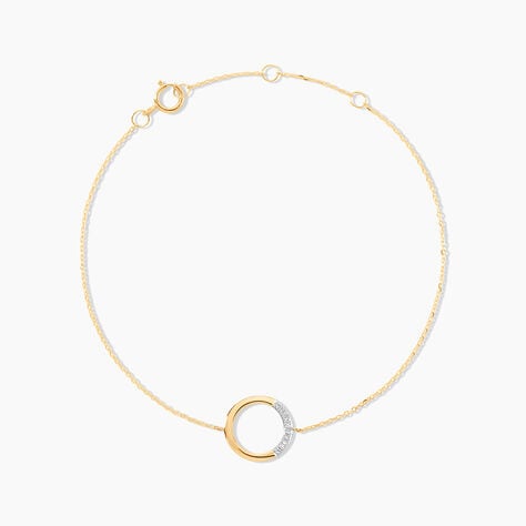 Bracelet Or Jaune Vahina Diamants - Bracelets Femme | Histoire d’Or