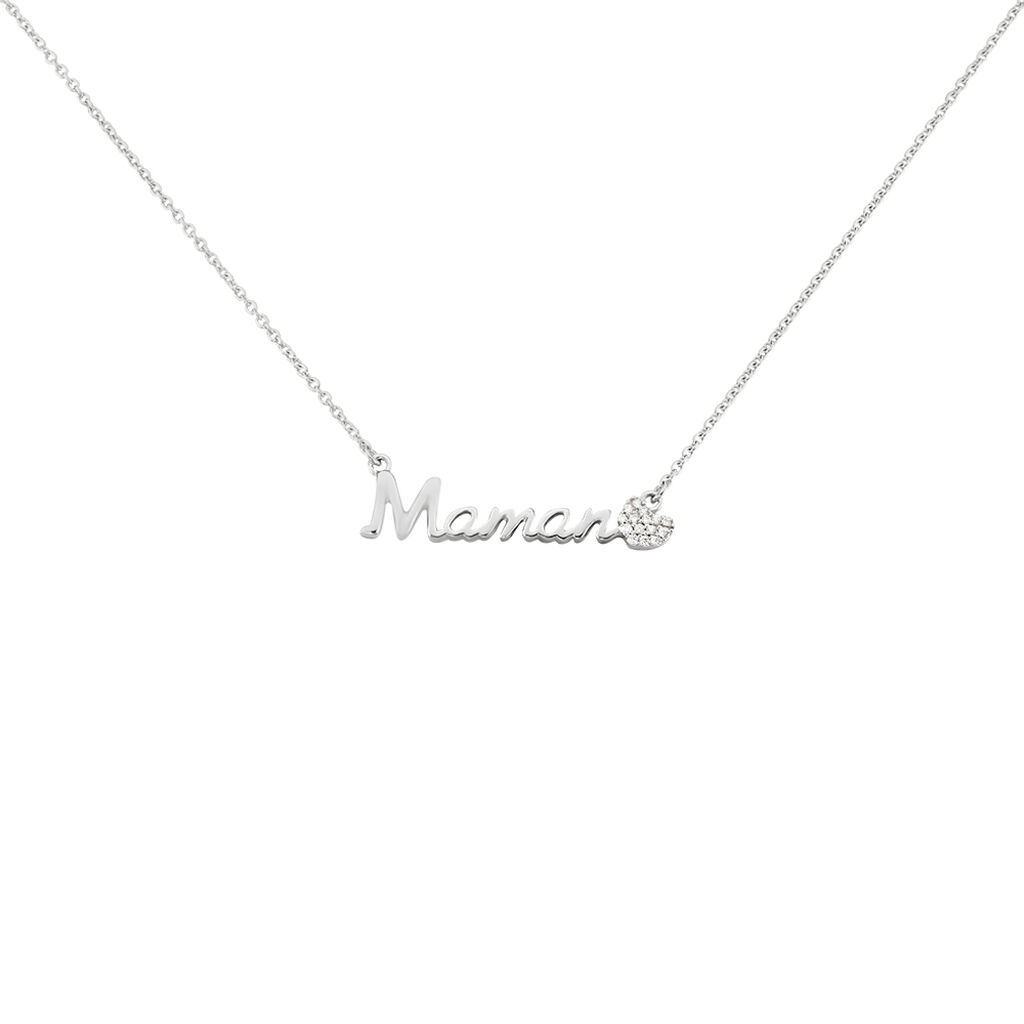 Collier Rera Argent Blanc Oxyde De Zirconium