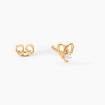 Boucles D'Oreilles Puces Ionia Plaqu&eacute; Or Jaune Oxyde De Zirconium - Boucles d'oreilles fantaisie Femme | Histoire d&rsquo;Or