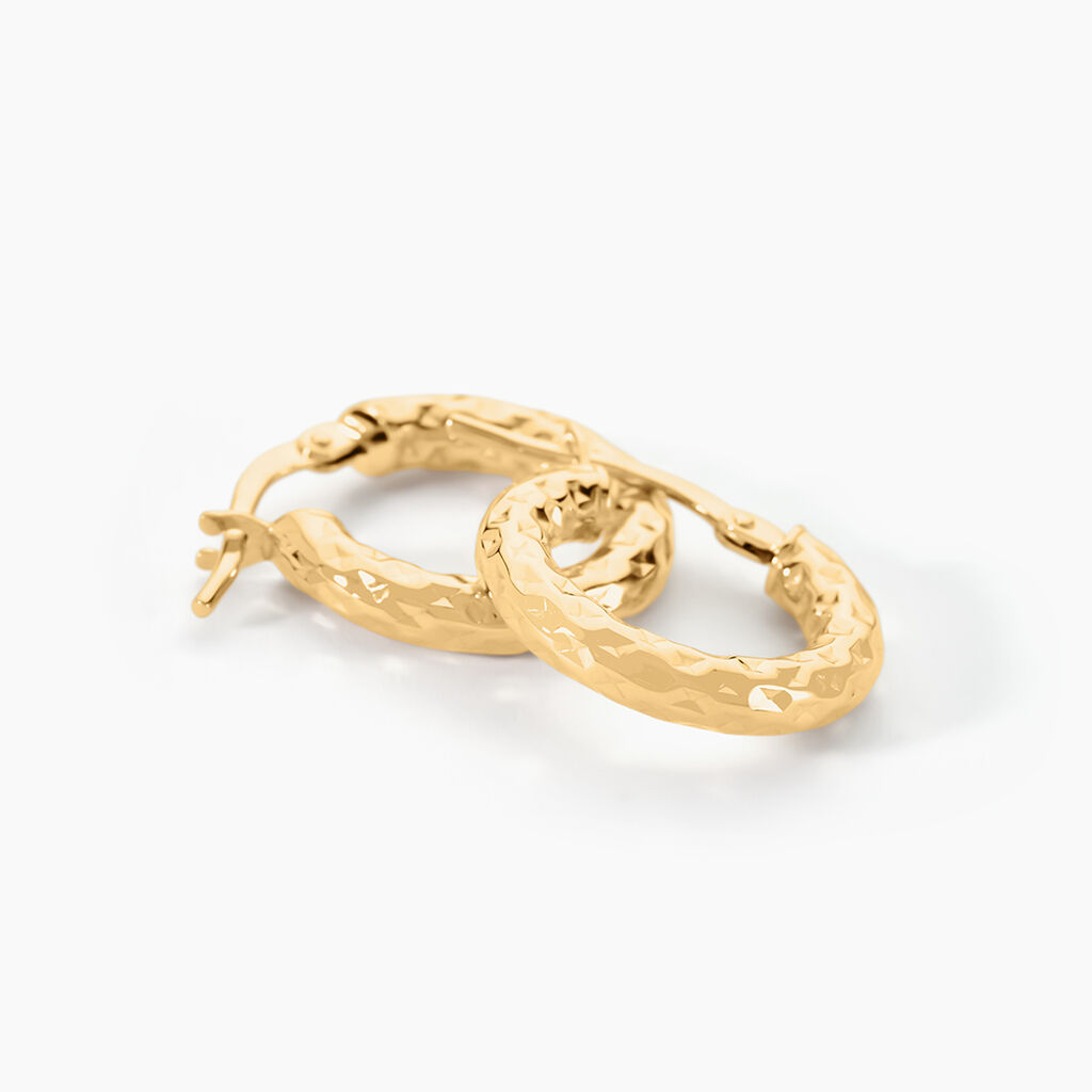 Créoles Udara Or Jaune - Boucles d'oreilles créoles Femme | Histoire d’Or