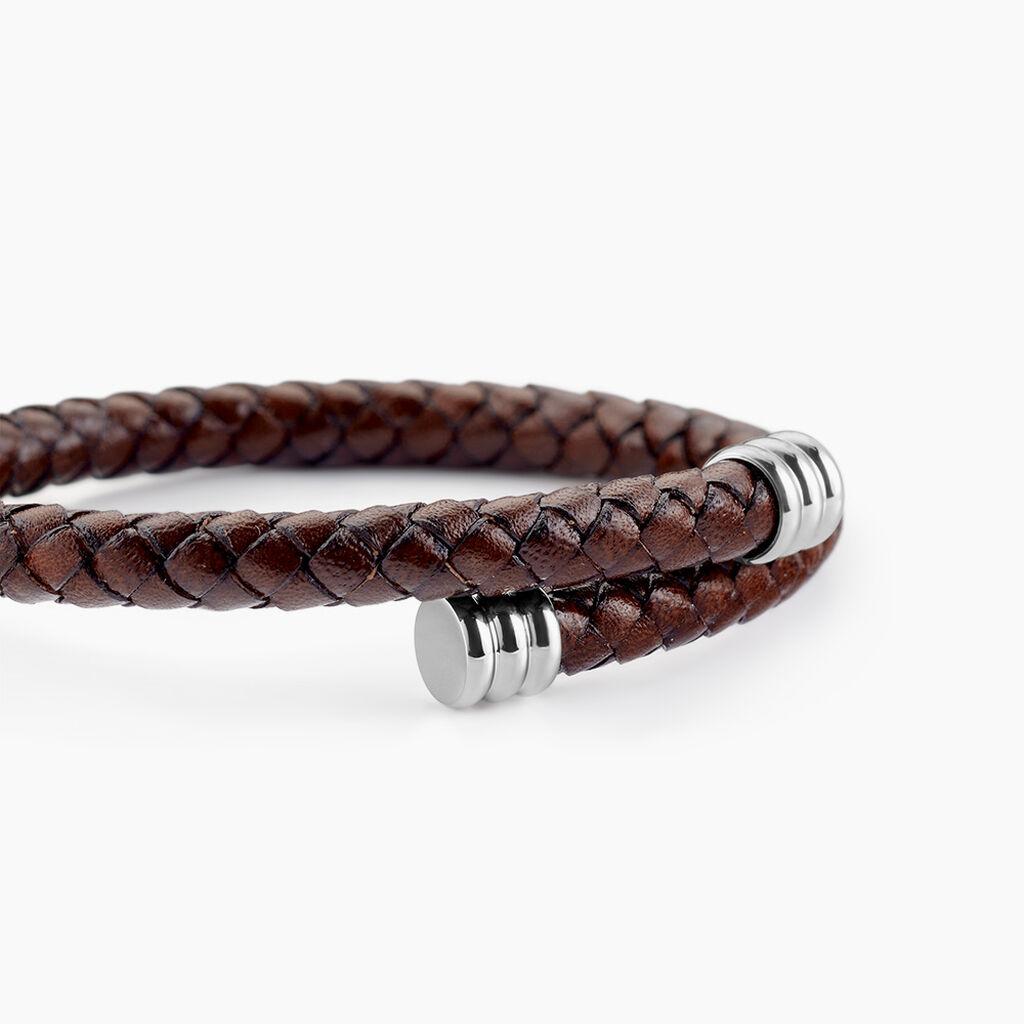 Bracelet Cuir De Vache Marron - Bracelets Cuir Homme | Histoire d&rsquo;Or