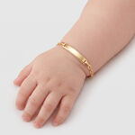 Bracelet Identit&eacute; Gaspardine Maille For&ccedil;at Or Jaune - Bracelets Communion Enfant | Histoire d&rsquo;Or