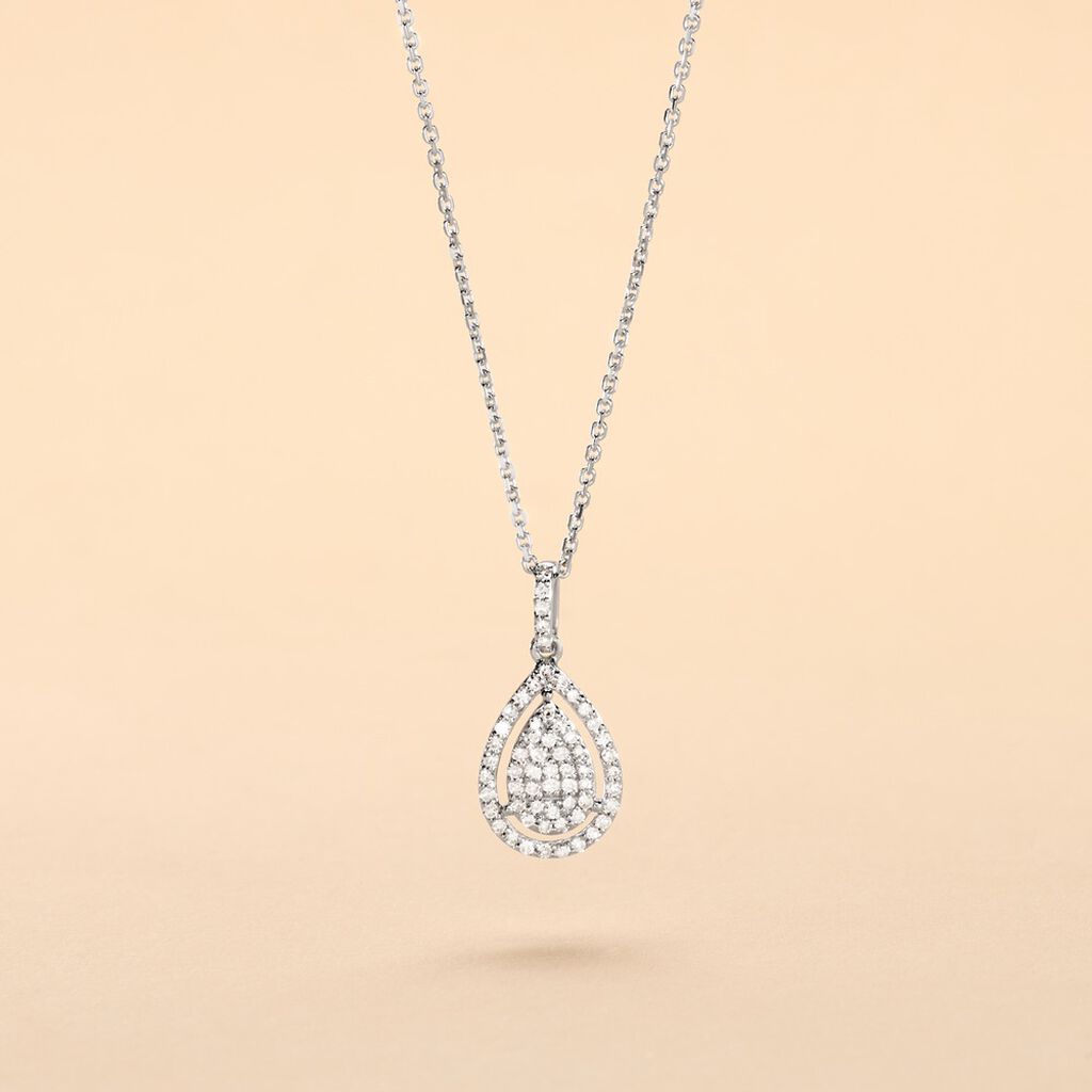 Collier Izia Or Blanc Diamant - Colliers Femme | Histoire d&rsquo;Or