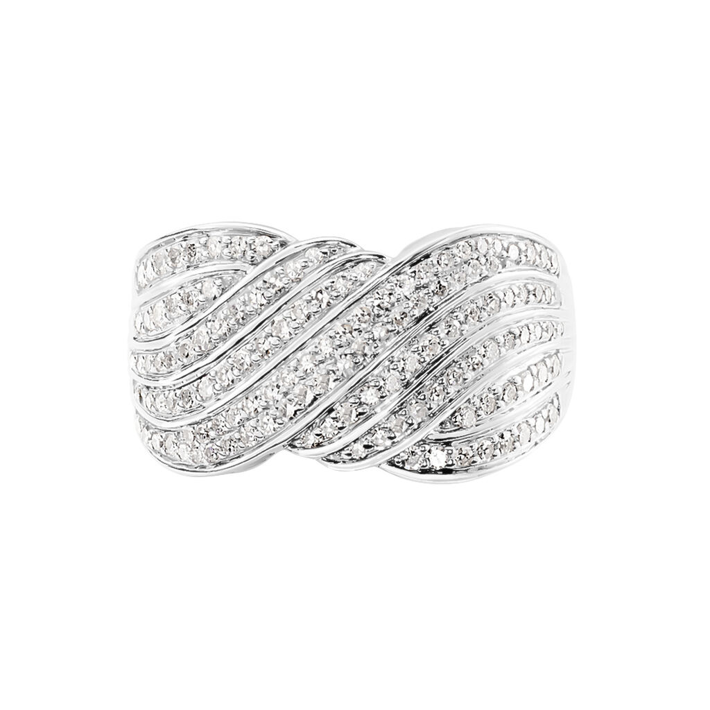 Bague Elfidia Or Blanc Diamant - Bagues avec pierre Femme | Histoire d&rsquo;Or